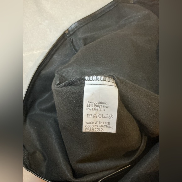 Black Faux Leather Skirt - Picture 6 of 6